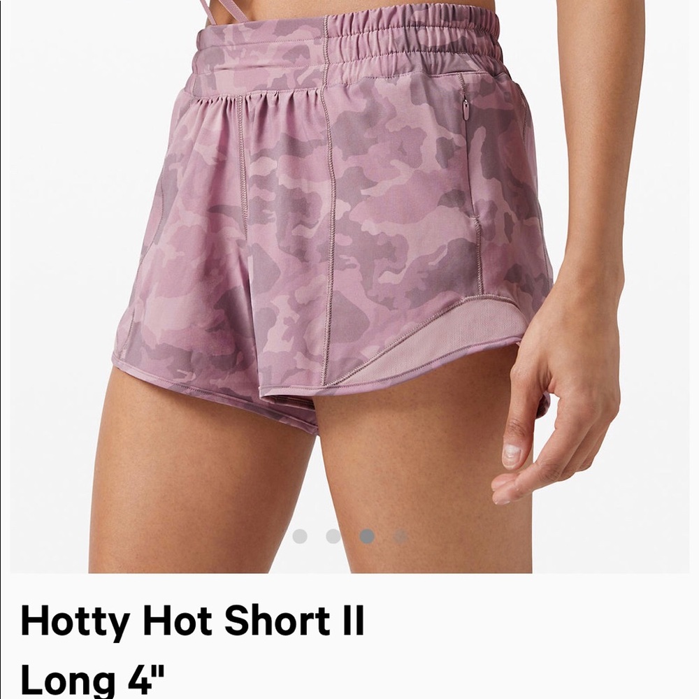 Lululemon Hotty Hot Shorts Pink Camo